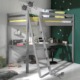 Pino Mezzanine hoogslaper met bureau 140x200 grijs sfeer1
