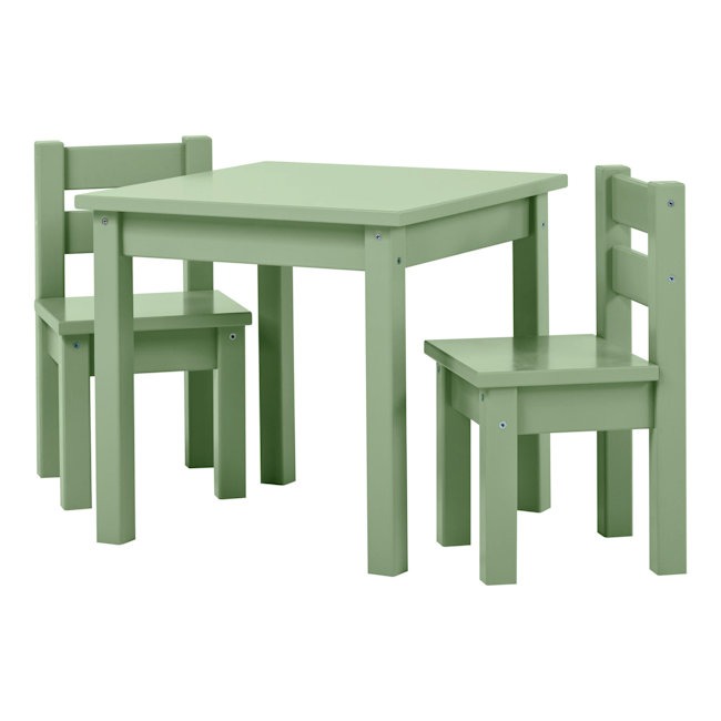 onhandig Grazen puppy Hoppekids kindertafel met 2 stoeltjes MADS – Pale Green – Sterre + Tijl