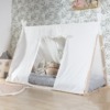 Childhome Tipi bed 90x200 met stof wit