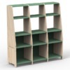 Mathy by Bols Asymmetrie boekenkast 3 K medium junglegroen