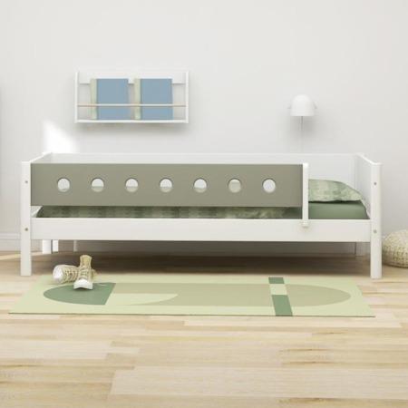 Flexa White bedbank met uitvalbeschermer natural green