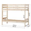 Hoppekids ECO comfort stapelbed 160 naturel2