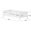 Flexa White bed met uitvalbeschermer Crossbars3