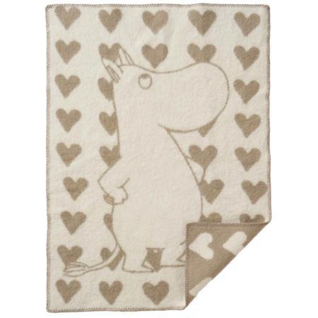 Klippan wiegdeken Moomin Heart taupe