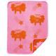 Klippan wiegdeken Flying Dog pink orange