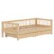 Flexa Classic RAW bedbank met laden en spijlen