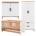 Infanskids Color 3 dlg babykamer commode met deurtjes wit naturel