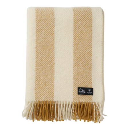 Klippan wollen plaid Vertical Stripe butter