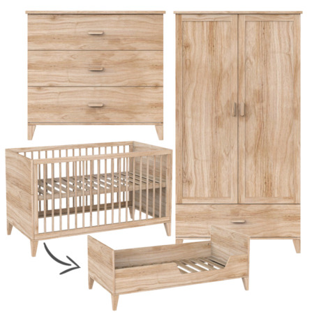 Théo Bébé Naïs Bois 3 dlg meegroeikamer