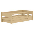 Flexa White bed met slaaplade en uitvalbeschermer Sand
