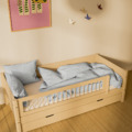Flexa White bed met slaaplade en uitvalbeschermer Sand3