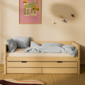 Flexa White bedbank met logeerbed en lades Sand