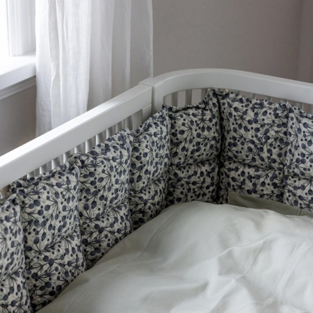 Sebra babybed Bumper 360 Blue Olive1