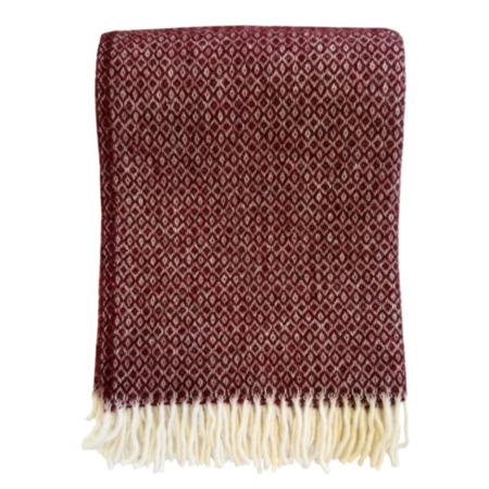 Klippan wollen plaid Lima Burgundy