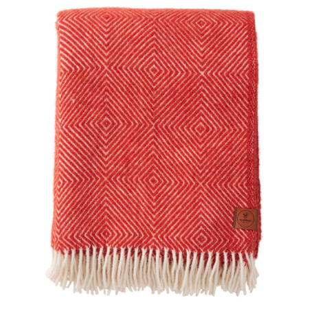 Klippan wollen plaid Gooseye Red