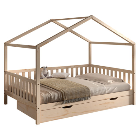 Vipack Dallas Combo huisbed 140 met lade naturel